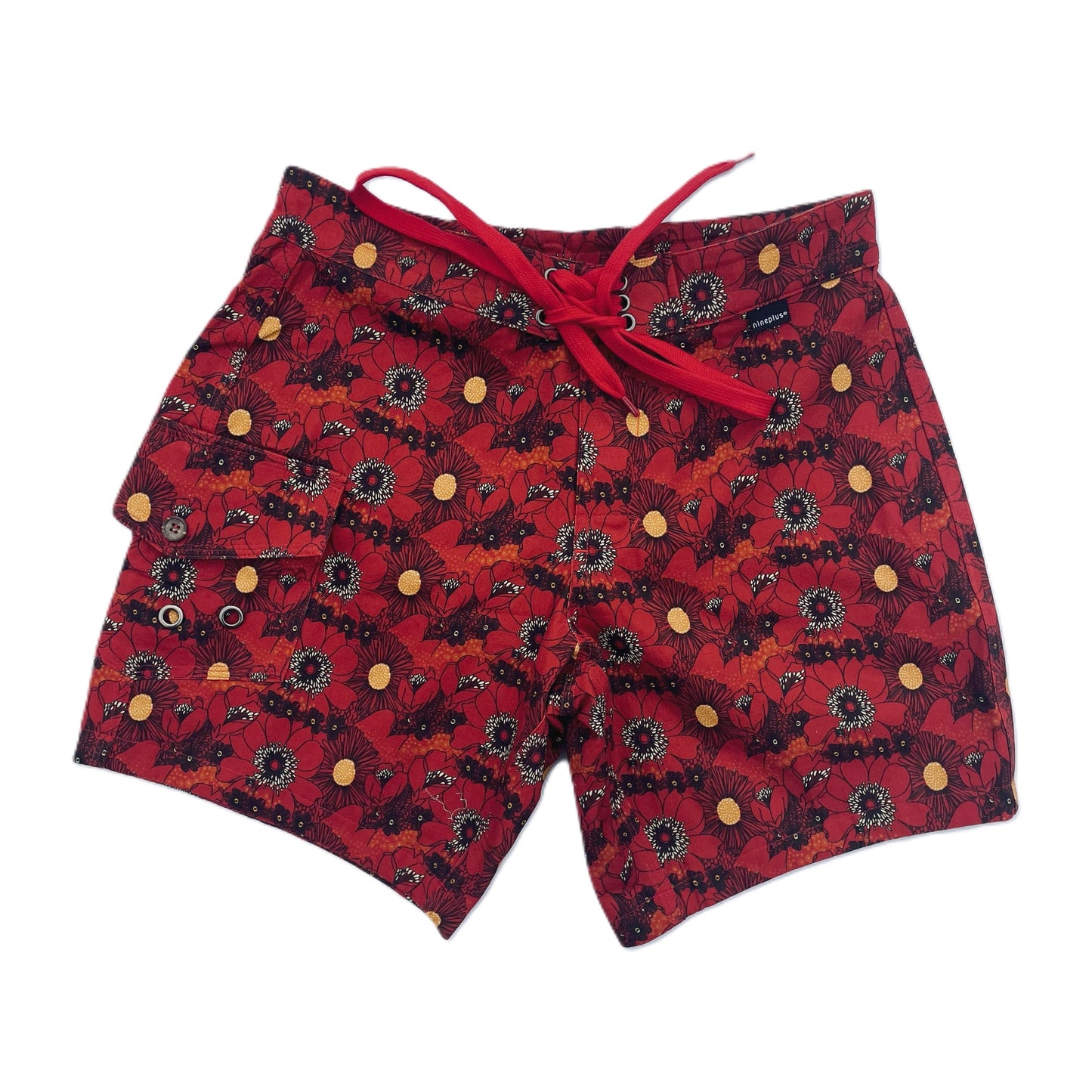 Canvas Boardshorts | Red Floral