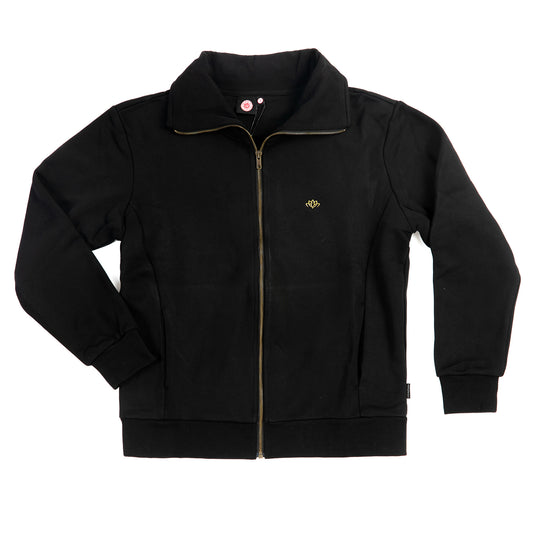 Nineplus High Neck Zip-Up  | Black
