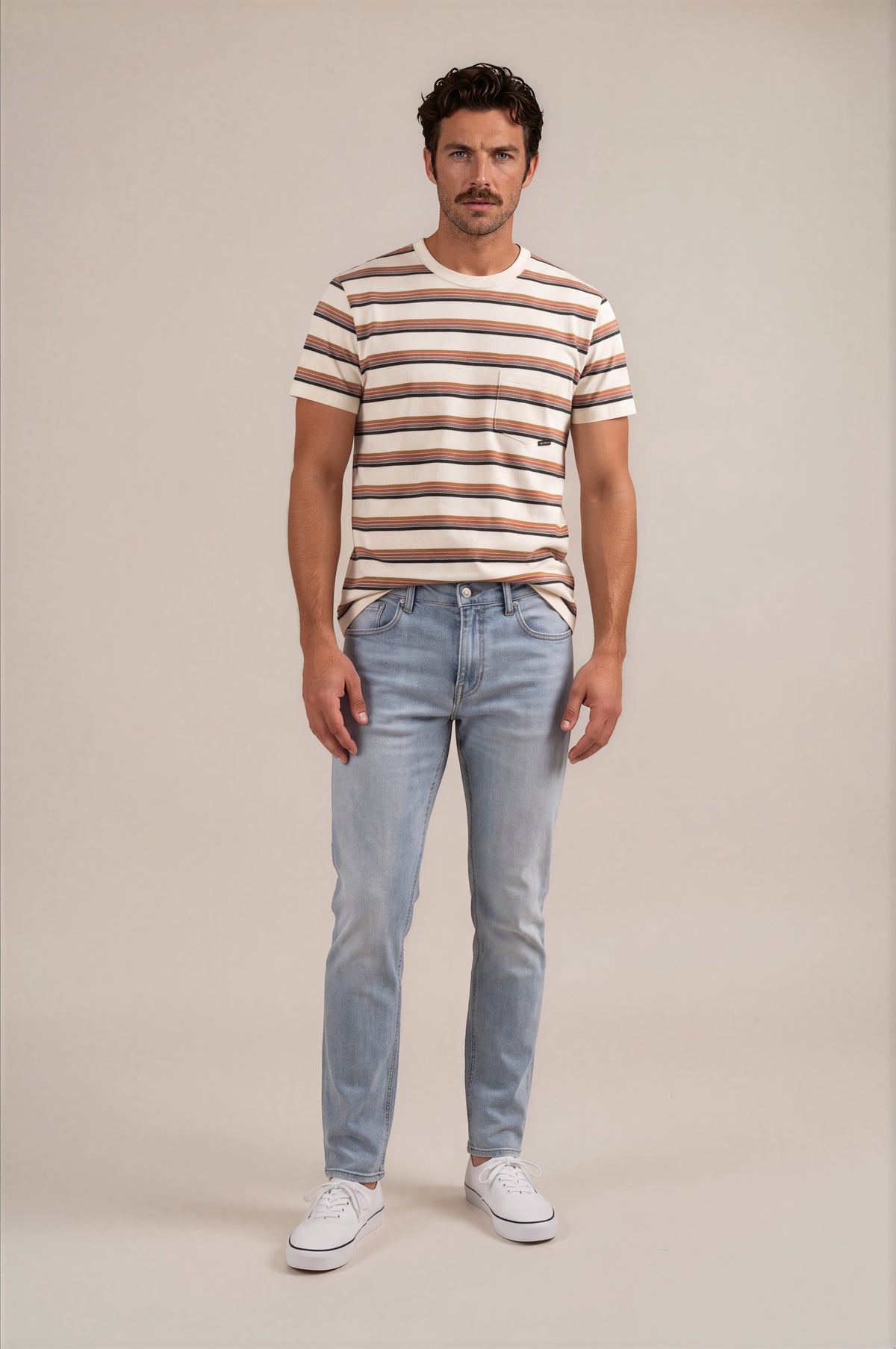 Nineplus 60's Stripe | No.9 | Cream